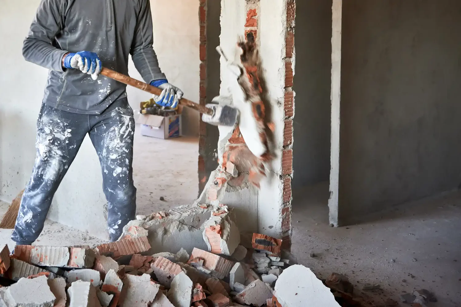 Demolishing interior wall